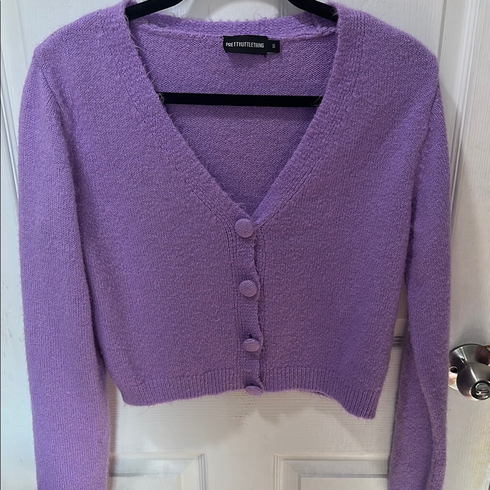 PrettyLittleThing Purple Women's Eyelash Sweater